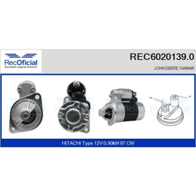 Motorino di avviamento RECOFICIAL REC6020139.0
