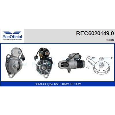 Motorino di avviamento RECOFICIAL REC6020149.0