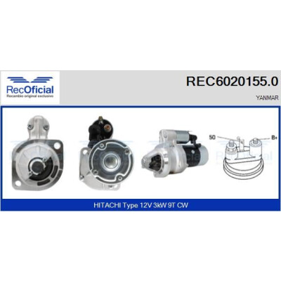 Motorino di avviamento RECOFICIAL REC6020155.0