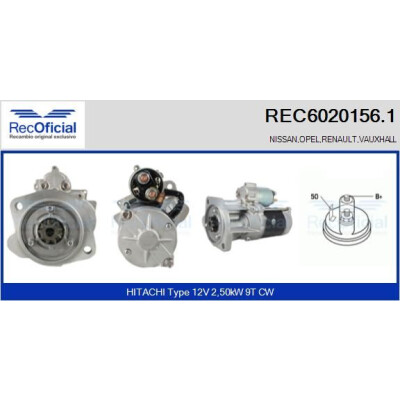 Motorino di avviamento RECOFICIAL REC6020156.1
