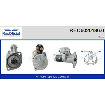 Motorino di avviamento RECOFICIAL REC6020186.0