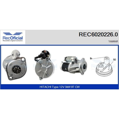 Motorino di avviamento RECOFICIAL REC6020226.0