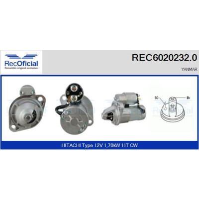 Motorino di avviamento RECOFICIAL REC6020232.0