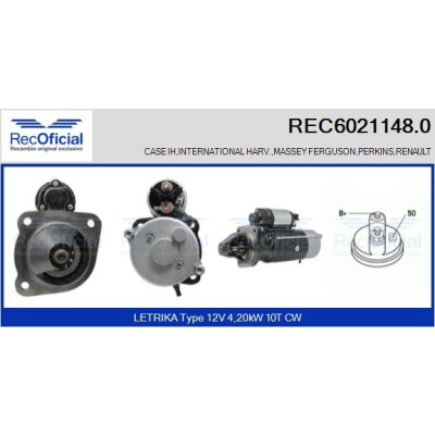 Motorino di avviamento RECOFICIAL REC6021148.0