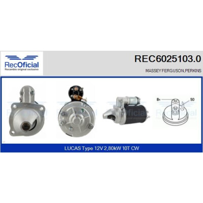 Motorino di avviamento RECOFICIAL REC6025103.0