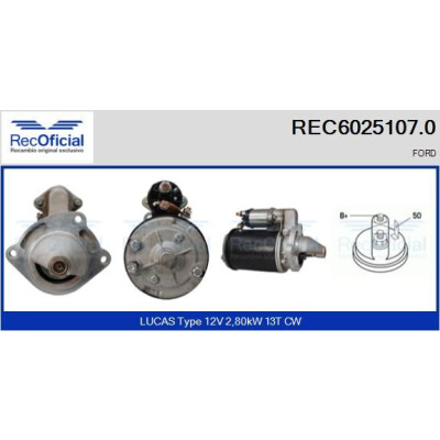 Motorino di avviamento RECOFICIAL REC6025107.0