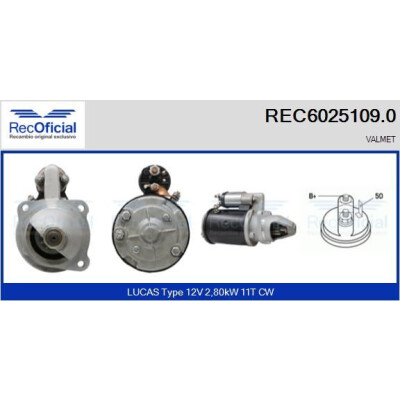 Motorino di avviamento RECOFICIAL REC6025109.0