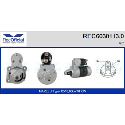 Motorino di avviamento RECOFFICIAL REC6030113.0