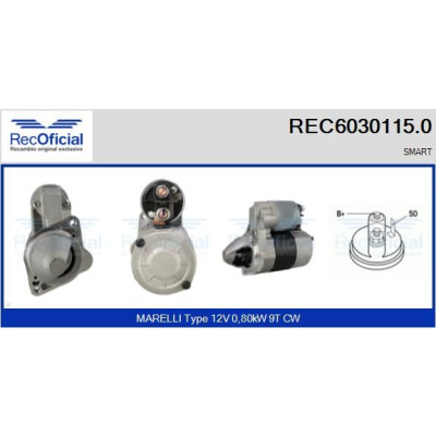 Motorino di avviamento RECOFICIAL REC6030115.0