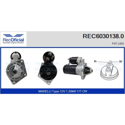 Motorino di avviamento RECOFICIAL REC6030138.0