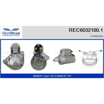 Motorino di avviamento RECOFICIAL REC6032100.1