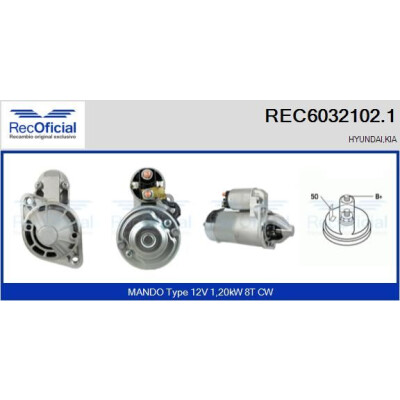 Motorino di avviamento RECOFICIAL REC6032102.1