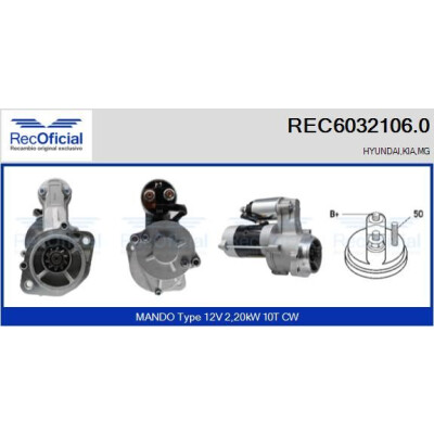 Motorino di avviamento RECOFICIAL REC6032106.0