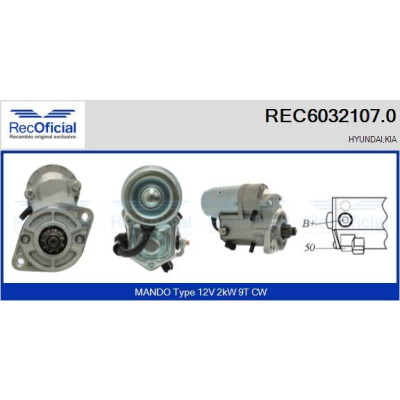 Motorino di avviamento RECOFICIAL REC6032107.0