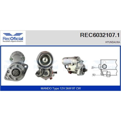 Motorino di avviamento RECOFICIAL REC6032107.1