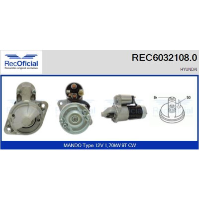 Motorino di avviamento RECOFICIAL REC6032108.0