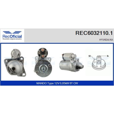 Motorino di avviamento RECOFICIAL REC6032110.1