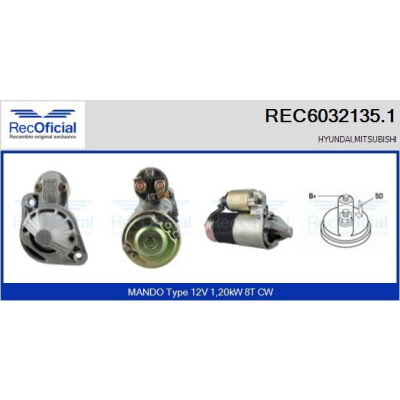 Motorino di avviamento RECOFICIAL REC6032135.1