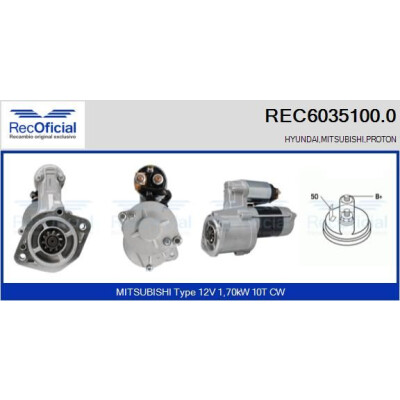 Motorino di avviamento RECOFICIAL REC6035100.0