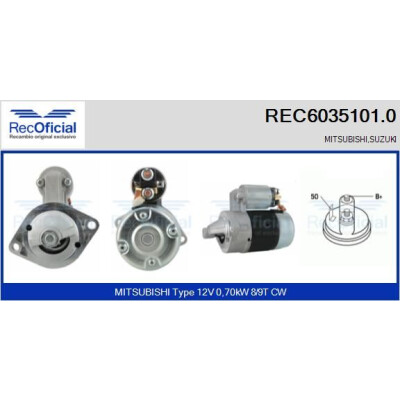 Motorino di avviamento RECOFICIAL REC6035101.0