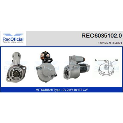 Motorino di avviamento RECOFICIAL REC6035102.0