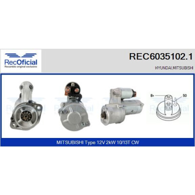 Motorino di avviamento RECOFICIAL REC6035102.1