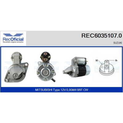 Motorino di avviamento RECOFICIAL REC6035107.0
