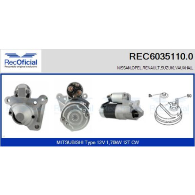 Motorino di avviamento RECOFICIAL REC6035110.0