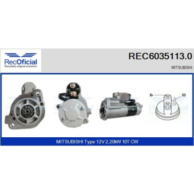 Motorino di avviamento RECOFICIAL REC6035113.0