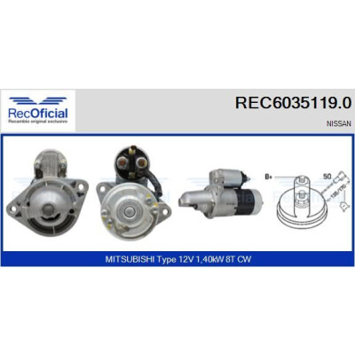 Motorino di avviamento RECOFICIAL REC6035119.0