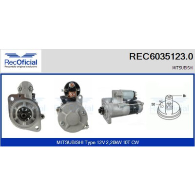 Motorino di avviamento RECOFICIAL REC6035123.0