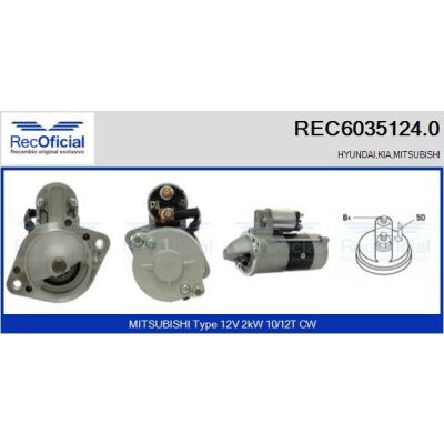 Motorino di avviamento RECOFICIAL REC6035124.0