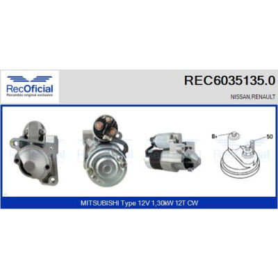 Motorino di avviamento RECOFICIAL REC6035135.0