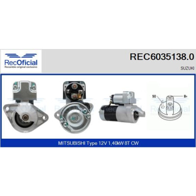Motorino di avviamento RECOFICIAL REC6035138.0