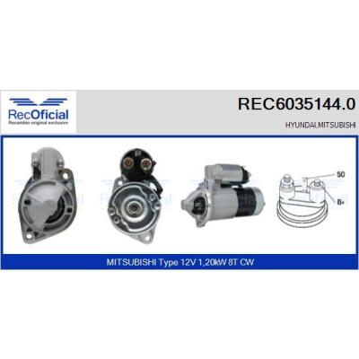 Motorino di avviamento RECOFICIAL REC6035144.0