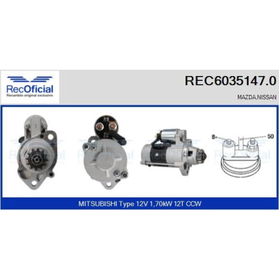 Motorino di avviamento RECOFICIAL REC6035147.0