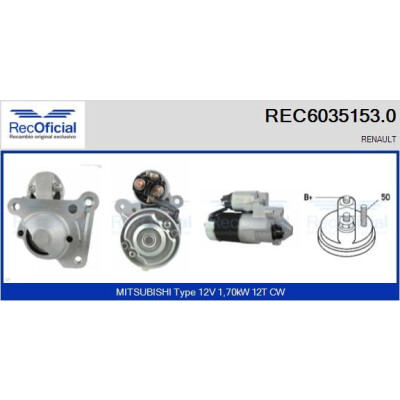 Motorino di avviamento RECOFICIAL REC6035153.0