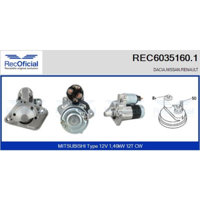 Motorino di avviamento RECOFICIAL REC6035160.1