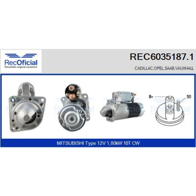 Motorino di avviamento RECOFICIAL REC6035187.1