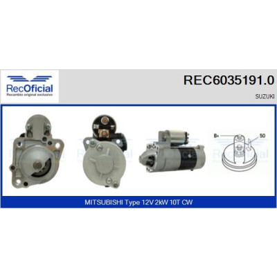 Motorino di avviamento RECOFICIAL REC6035191.0