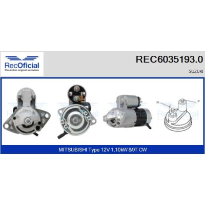 Motorino di avviamento RECOFICIAL REC6035193.0