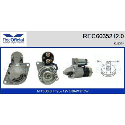 Motorino di avviamento RECOFICIAL REC6035212.0