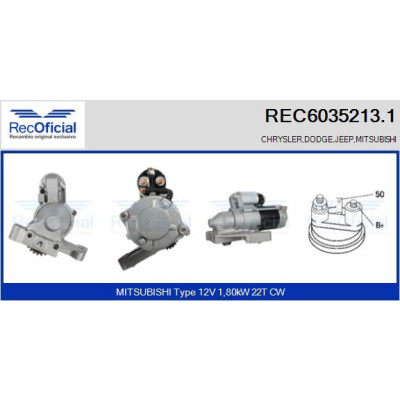 Motorino di avviamento RECOFICIAL REC6035213.1