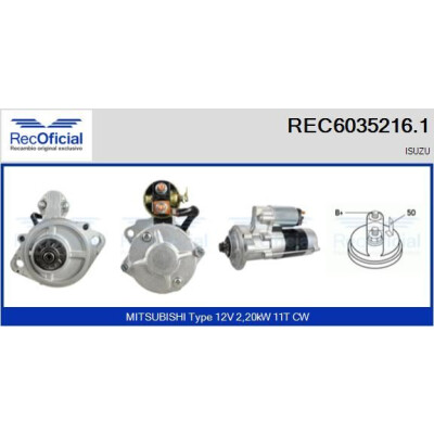 Motorino di avviamento RECOFICIAL REC6035216.1