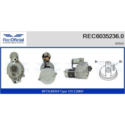 Motorino di avviamento RECOFICIAL REC6035236.0