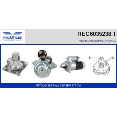 Motorino di avviamento RECOFICIAL REC6035238.1