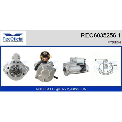 Motorino di avviamento RECOFICIAL REC6035256.1