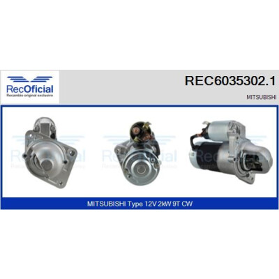 Motorino di avviamento RECOFICIAL REC6035302.1