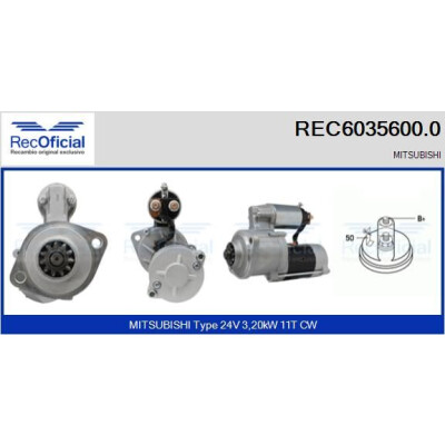 Motorino di avviamento RECOFFICIAL REC6035600.0