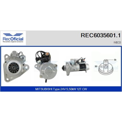 Motorino di avviamento RECOFICIAL REC6035601.1